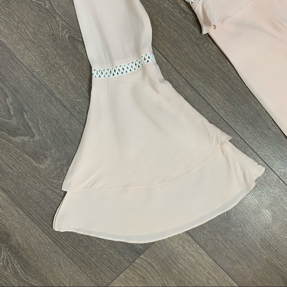 For Love & Lemons Emelia Romper Dusty Pink Size Medium - Picture 8 of 16